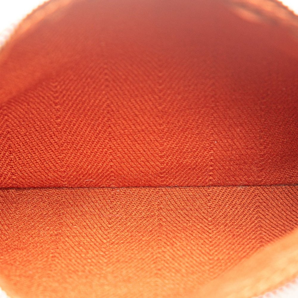 HERMES Orange Leather Pouch - Picture 7 of 8